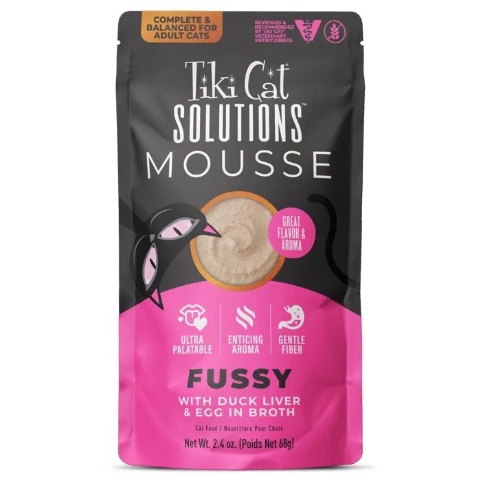 Tiki Cat Sol Mousse Fussy Duck Lvr Egg 2.4-oz