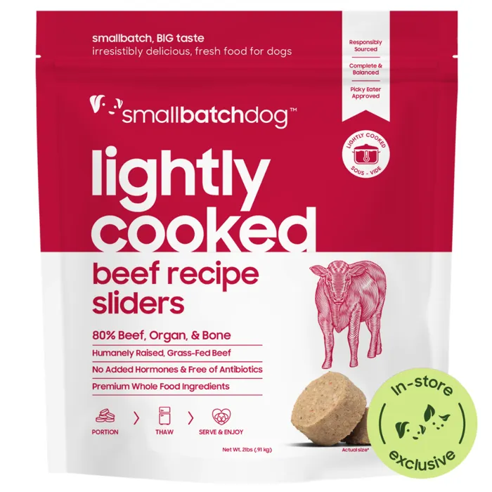 Smallbatch lightly cooked beef recipe sliders 2lb front
