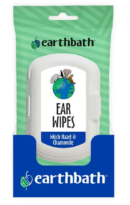 Earthbath Ear Wipes Witch Hazel & Chamomile 30-ct