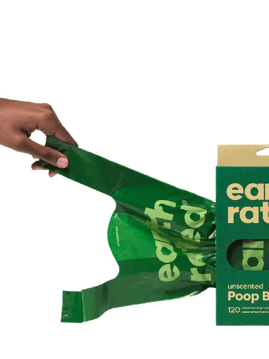 Earth Rated unscented handle poop bags, 120-count box and bag