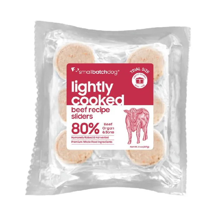 Smallbatch Frozen Dog Lightly Cooked Beef 8-oz