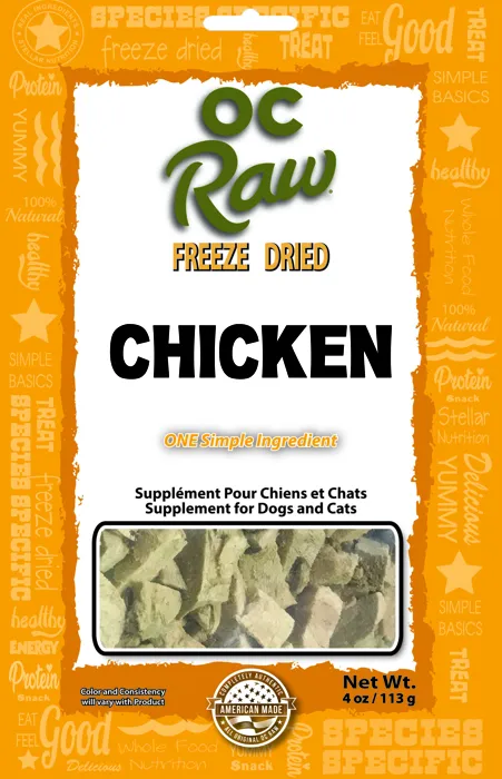 Oc Raw Freeze Dried Chicken Pieces 4-oz