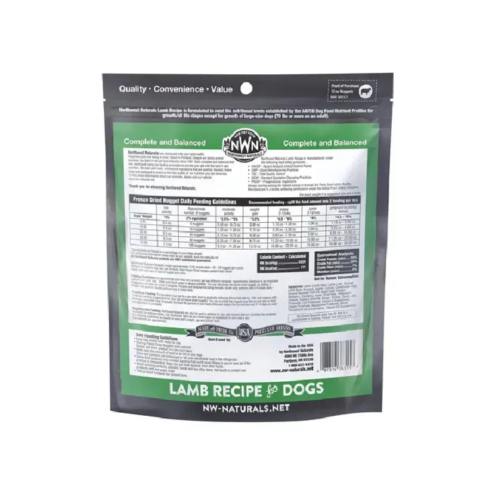 Northwest Naturals Freeze Dried Lamb 12-oz