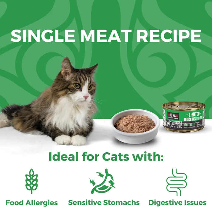 KOHA Turkey Entrée 3 oz cat food, single-meat graphic