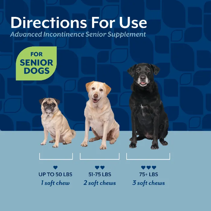 Naturvet Senior Incontinence Chew 60-ct
