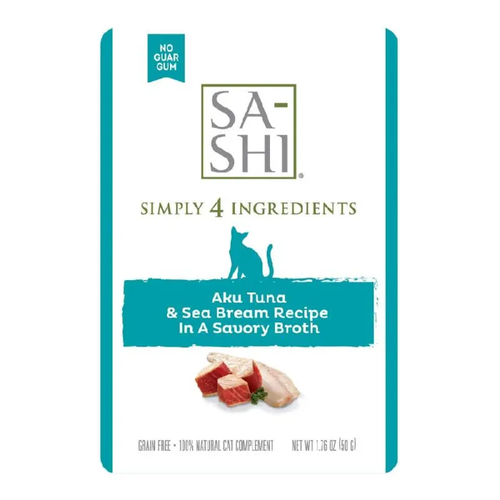Rawz Cat Sa Shi Gf Tuna Bream Shreds Pouch 1.76-oz