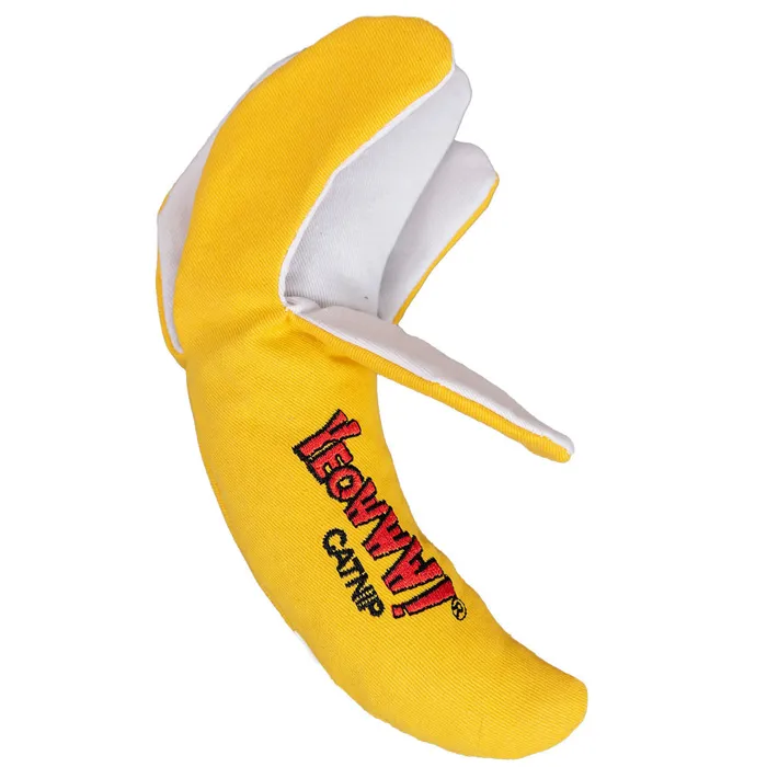 Yeowww! Catnip Banana Peeled yellow side view
