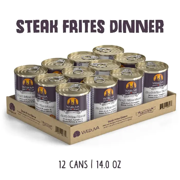 Weruva Dog Gf Steak Frites Shreds Can 14-oz