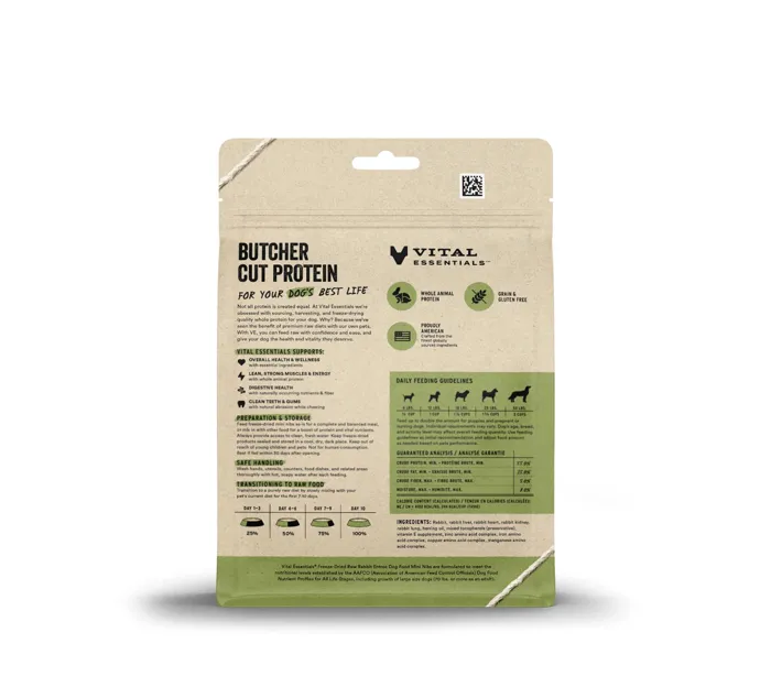Vital Essentials Dog Rabbit Mini Nibs 5.5-oz