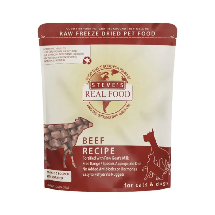 Steve's Real Food Fd Bf Nuggets For Dogs, 1.25-lb