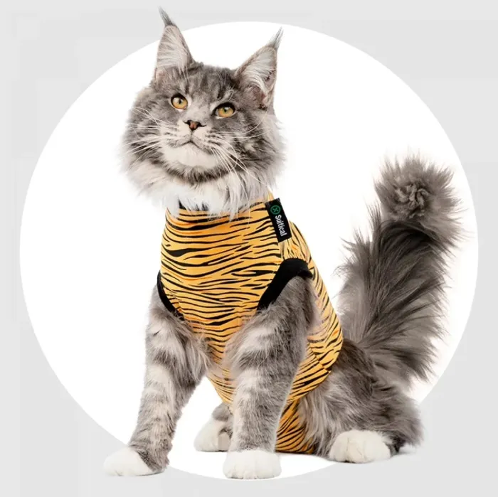 Suitical Recovery Suit Cat Tiger Print 2xs