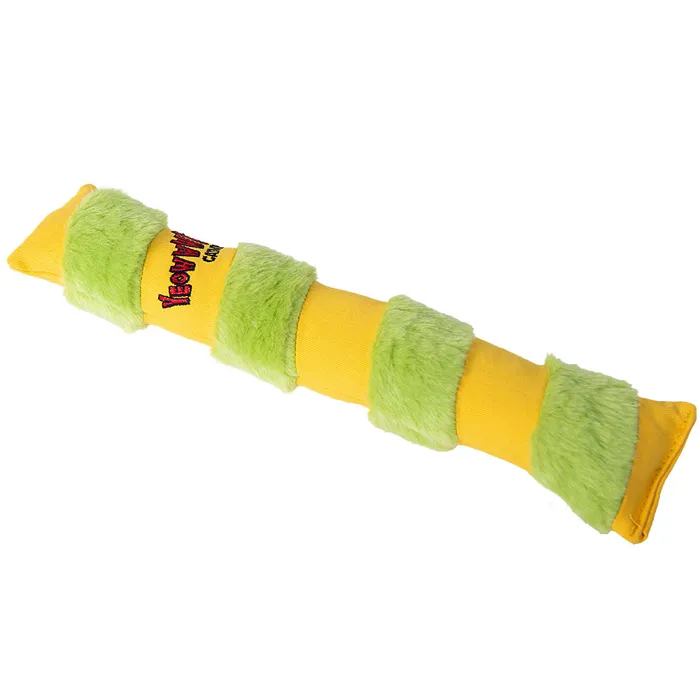 Yeowww! Catnip Big Kicker yellow and green alternate angled view