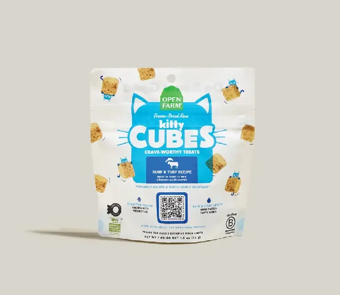 Open Farm Cat Fd Kitty Cubes Surf & Turf 1.5-oz