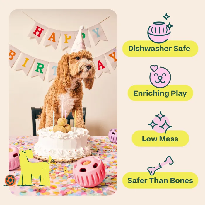 Woof Party Pink Pupsicle birthday celebration scene