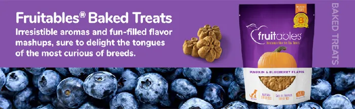 Fruitables Pumpkin & Blueberry Flavor Crunchy Dog Treats 7-oz