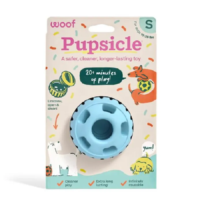 Woof Dog Toy Pupsicle Birthday Blue Small