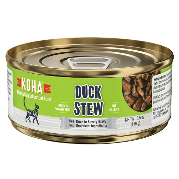 Koha Cat Minimal Ingredient Duck Stew Wet Cat Food 5.5-oz