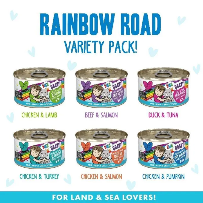Weruva Cat Can Bff Omg Rainbow Road Variety 2.8-oz