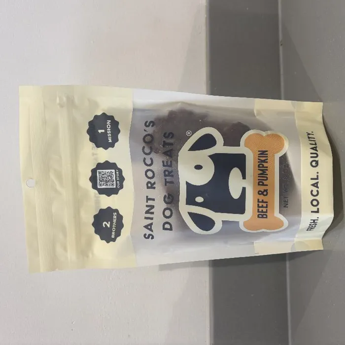 Saint Rocco's Dog Treats Beef & Pumpk Jerky 8-oz