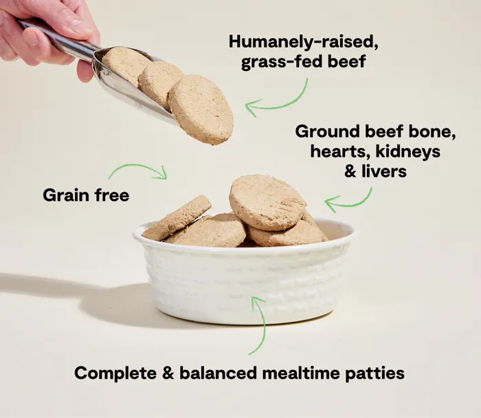 Open Farm beef freeze-dried patties 10.5 oz product details
