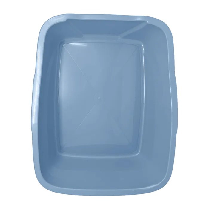 Van Ness Large Cat Litter Pan winter blue top view