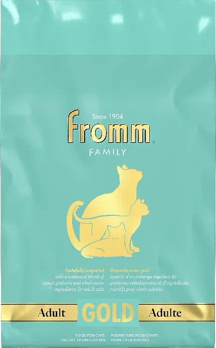 Fromm Gold Adult Dry Cat Food 10 lb front bag