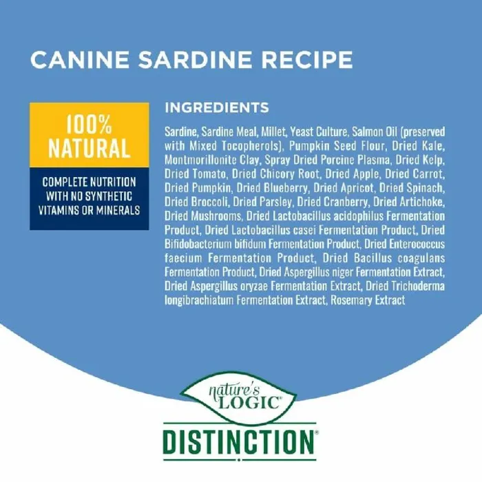 Nature's Logic Dog Distinction Dry Sardine 24-lb