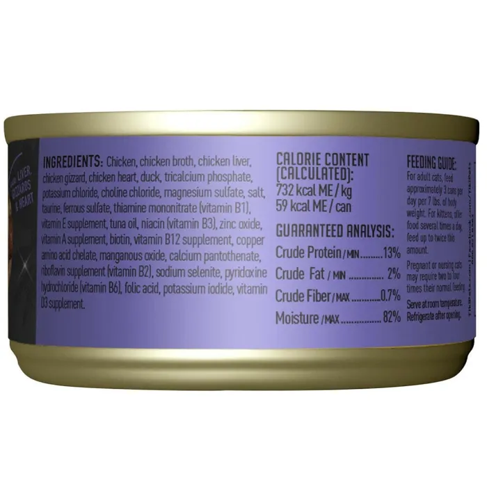 Tiki Cat After Dark Chicken & Duck can back label