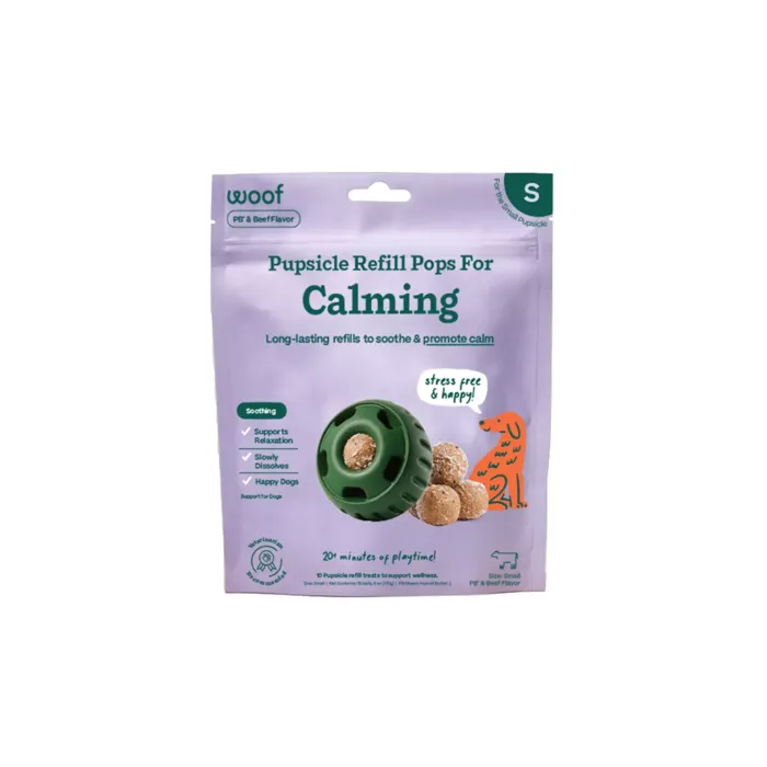 Woof Calming Pupsicle Refill Pops Small PB & Beef front