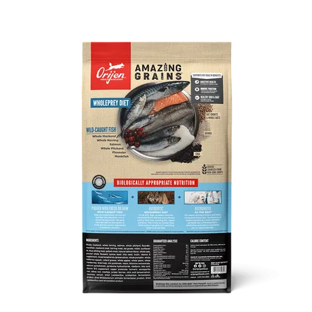 Orijen Amazing Grains Dog Food Six Fish 4-lb