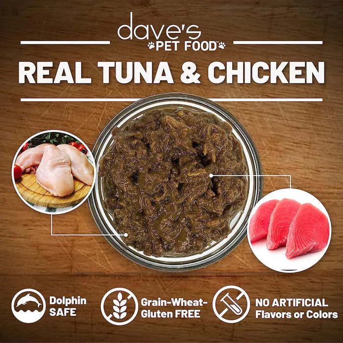Dave's Tuna and Chicken Dinner in Gravy food contents