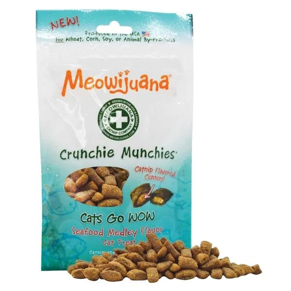 Meowijuana Crunchie Munchies Seafood 3-oz