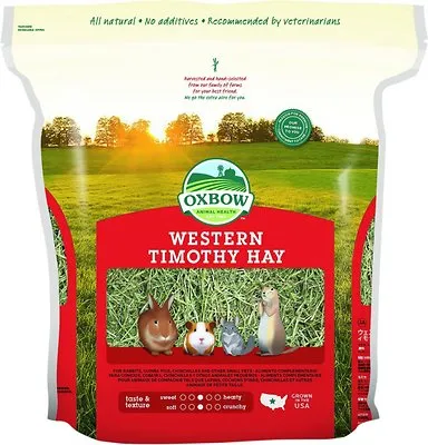 Oxbow Small Animal Fortified Food & Hay Western Timothy Hay - 90-oz