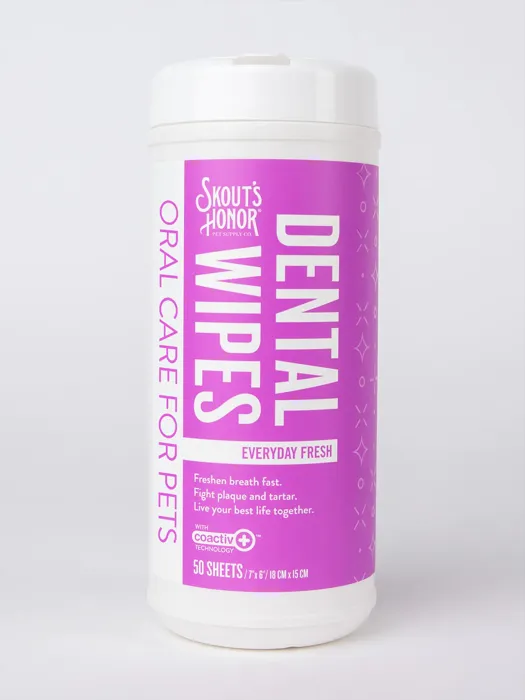 Skout's Honor Dental Wipes Oral Care For Pets, 50-count