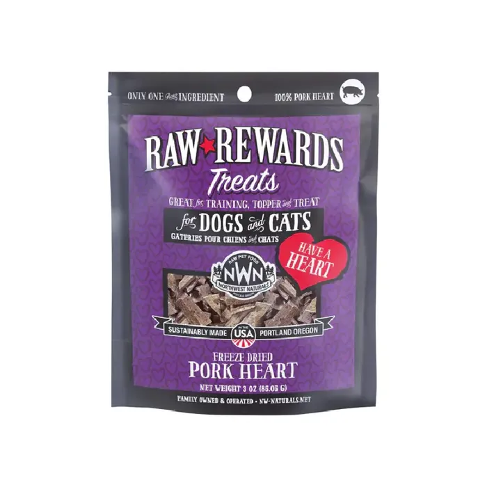 Northwest Naturals Fzd Pork Heart Treat 10-oz