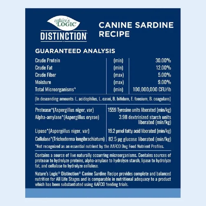 Nature's Logic Dog Distinction Dry Sardine 24-lb