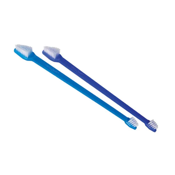 ClearQuest Dual-End Toothbrushes angled blue purple pair