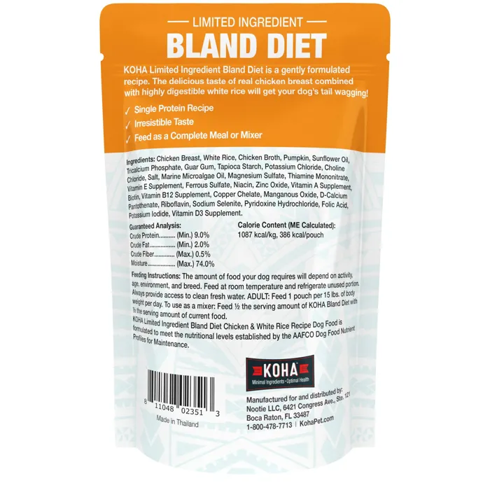 Koha Bland Diet Chicken & White Rice 12.5-oz