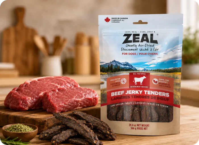 Zeal Beef Jerky Tenders 20 oz lifestyle package