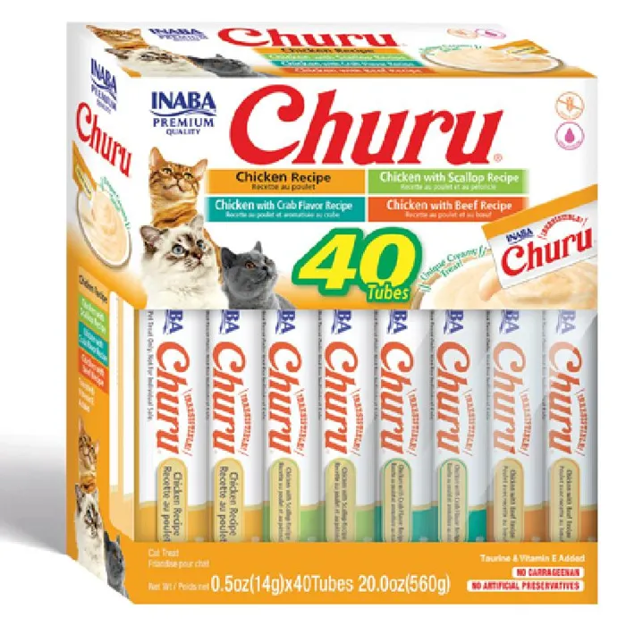 Inaba Ciao Cat Churu Purees Chkn Variety 40 Tube