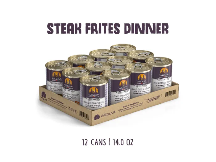 Weruva Dog Gf Steak Frites Shreds Can 14-oz