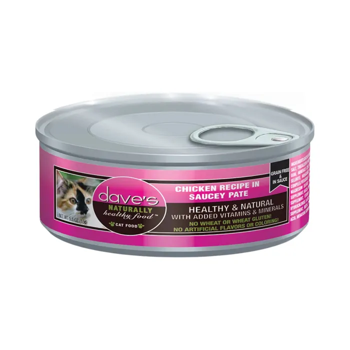 Dave's Chicken In Saucey Pate Wet Cat Food 5.5-oz
