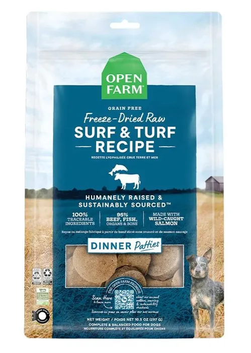 Open Farm Freeze Dried Patties Surf & Turf 10.5-oz