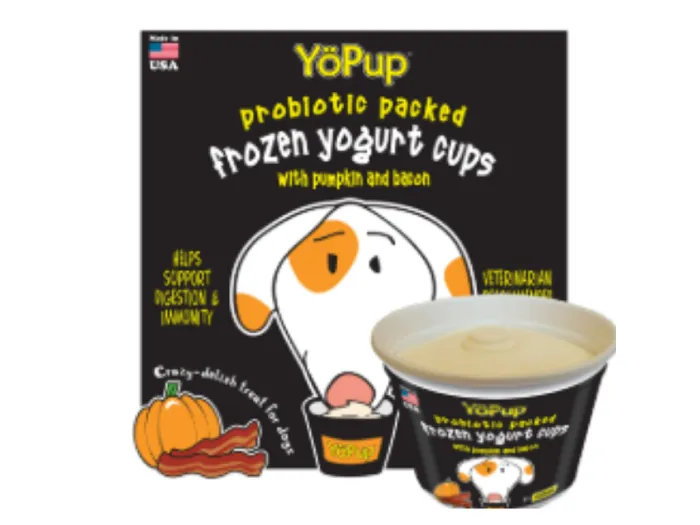 YoPup Frozen Yogurt Cups Pumpkin & Bacon 4-pack graphic