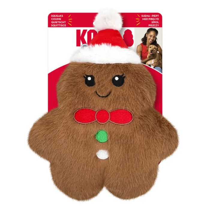 KONG Holiday Snuzzles Gingerbread Medium toy packaging front
