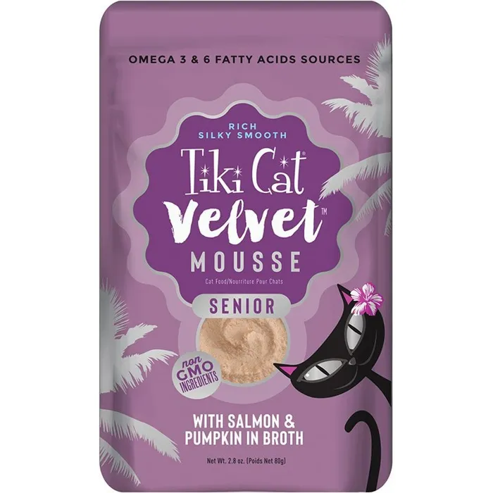 Tiki Cat Velvet Mousse Senior Slmn/pmkn 2.8-oz