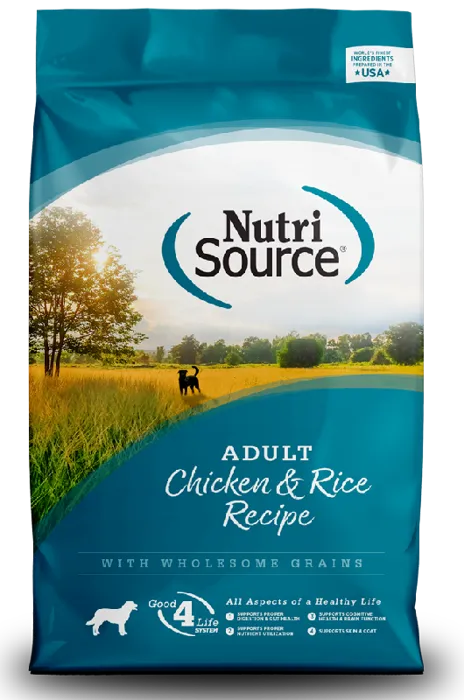 Nutrisource Adult Chicken & Rice Dog Food 26-lb