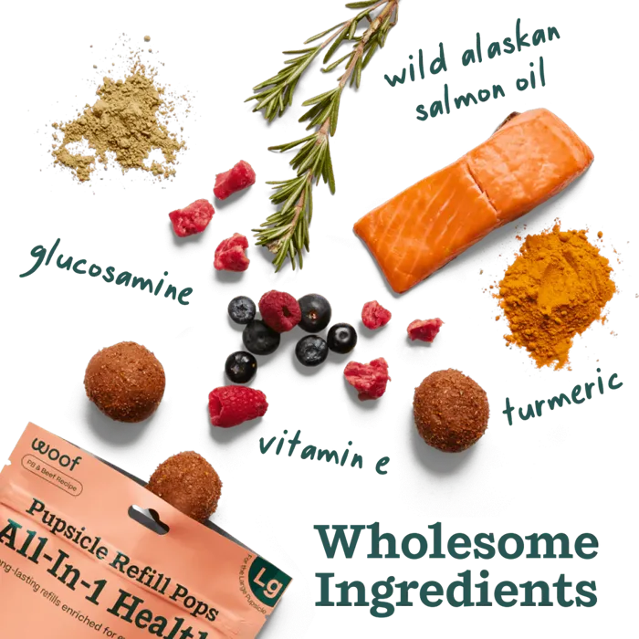 Woof Large Pops Treat Beef Multivitamin 8-oz