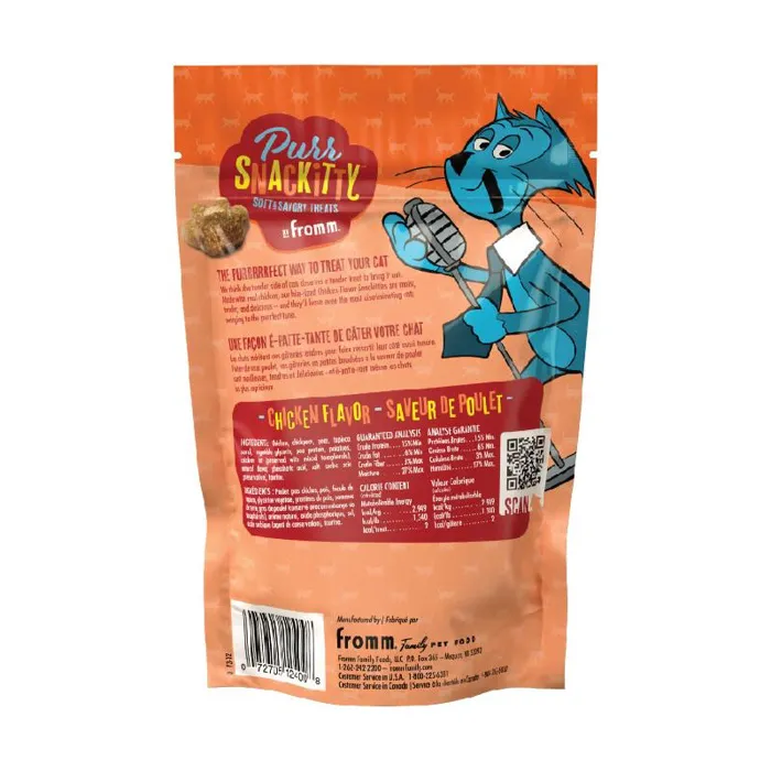 Fromm Purr Snackitty Chicken Treat 3-oz back package