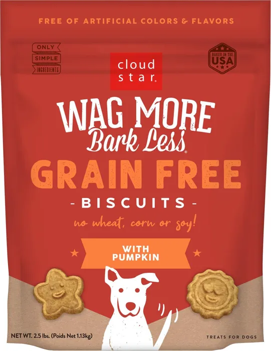 Cloud Star Wag More Bark Less Pumpkin 2.5-pound bag front